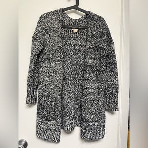 Black and White Oversized Cardigan Sweater